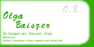 olga baiszer business card